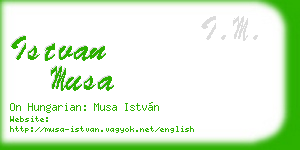 istvan musa business card
