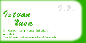 istvan musa business card